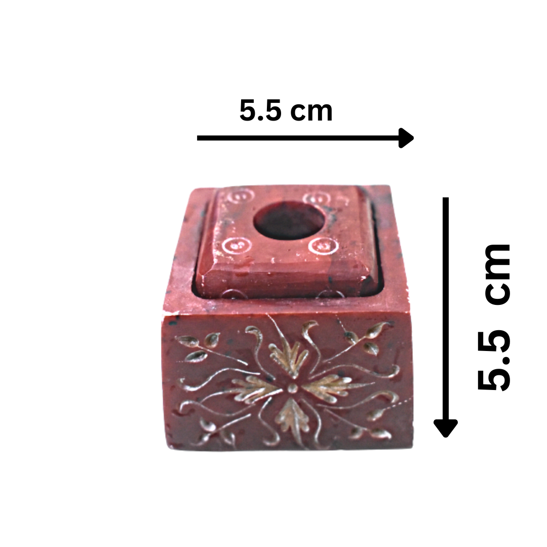 Marble Stone Aggarbatti Stand (Red)
