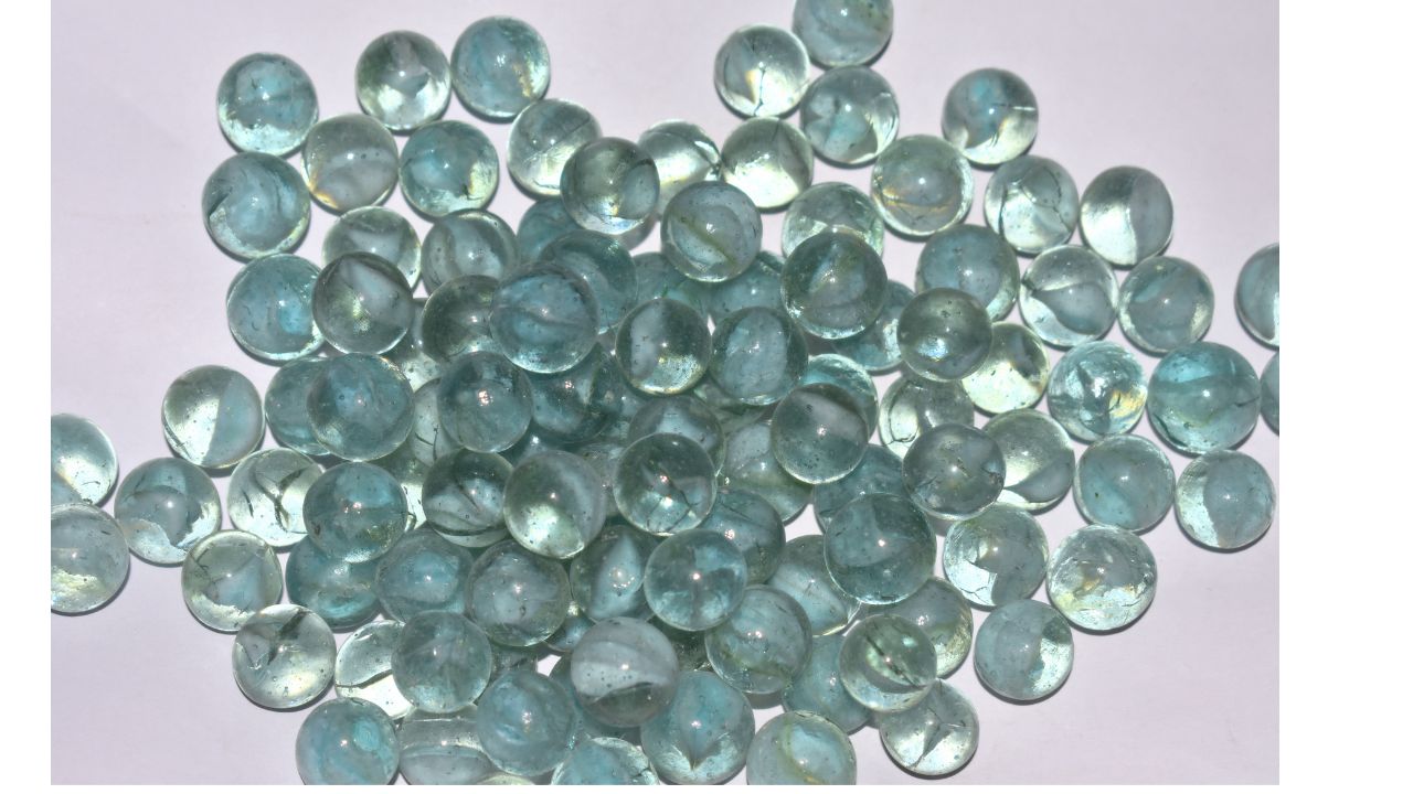 Afternoon Blue Cat Eye Glass Marbles