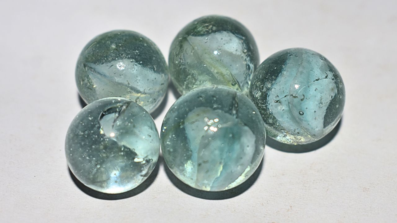 Afternoon Blue Cat Eye Glass Marbles