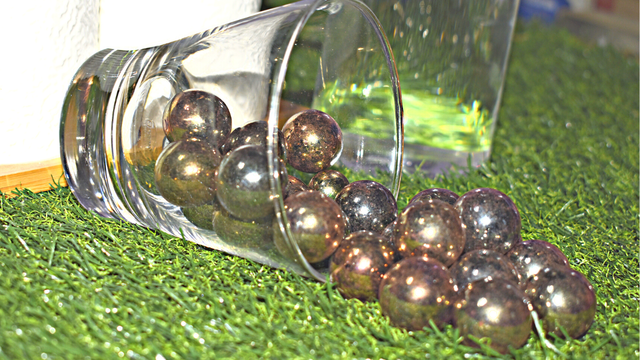 Metallic Bronze Glass Marbles