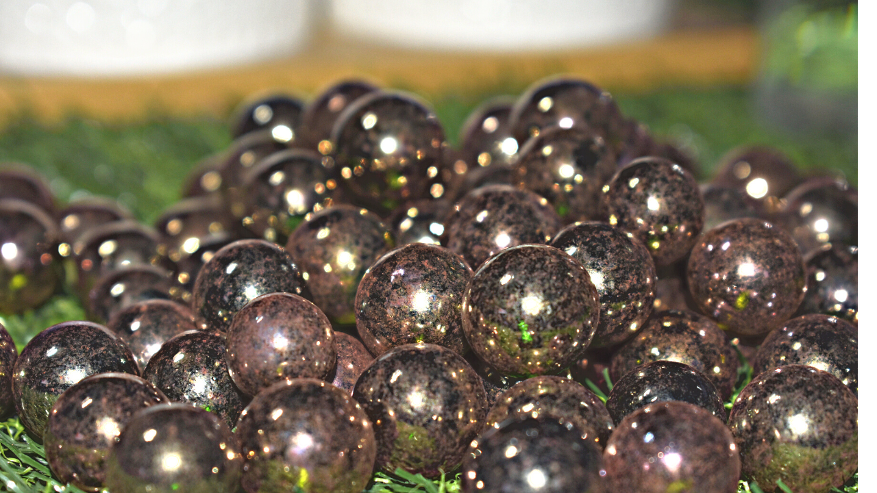 Metallic Bronze Glass Marbles