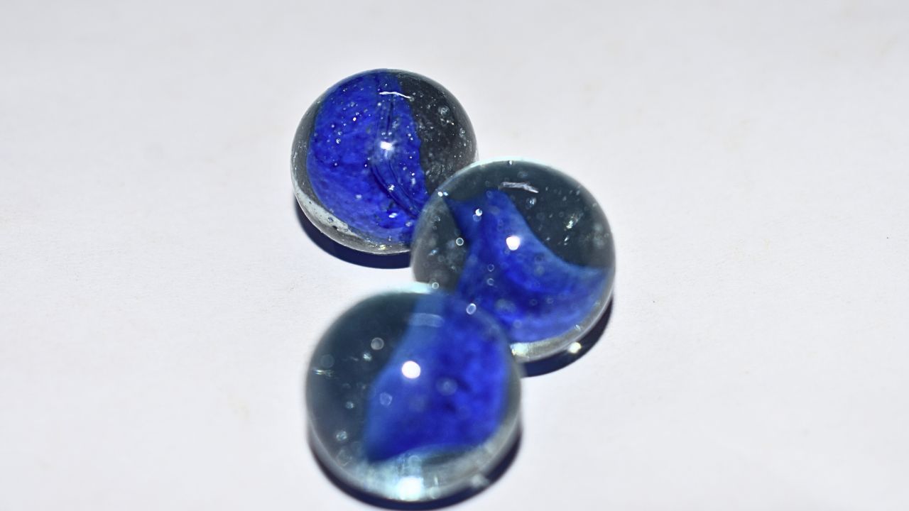 Blue Cat Eye Glass Marbles