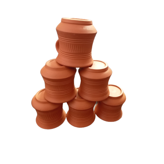 Terracotta Tea Cups(Set of 6)