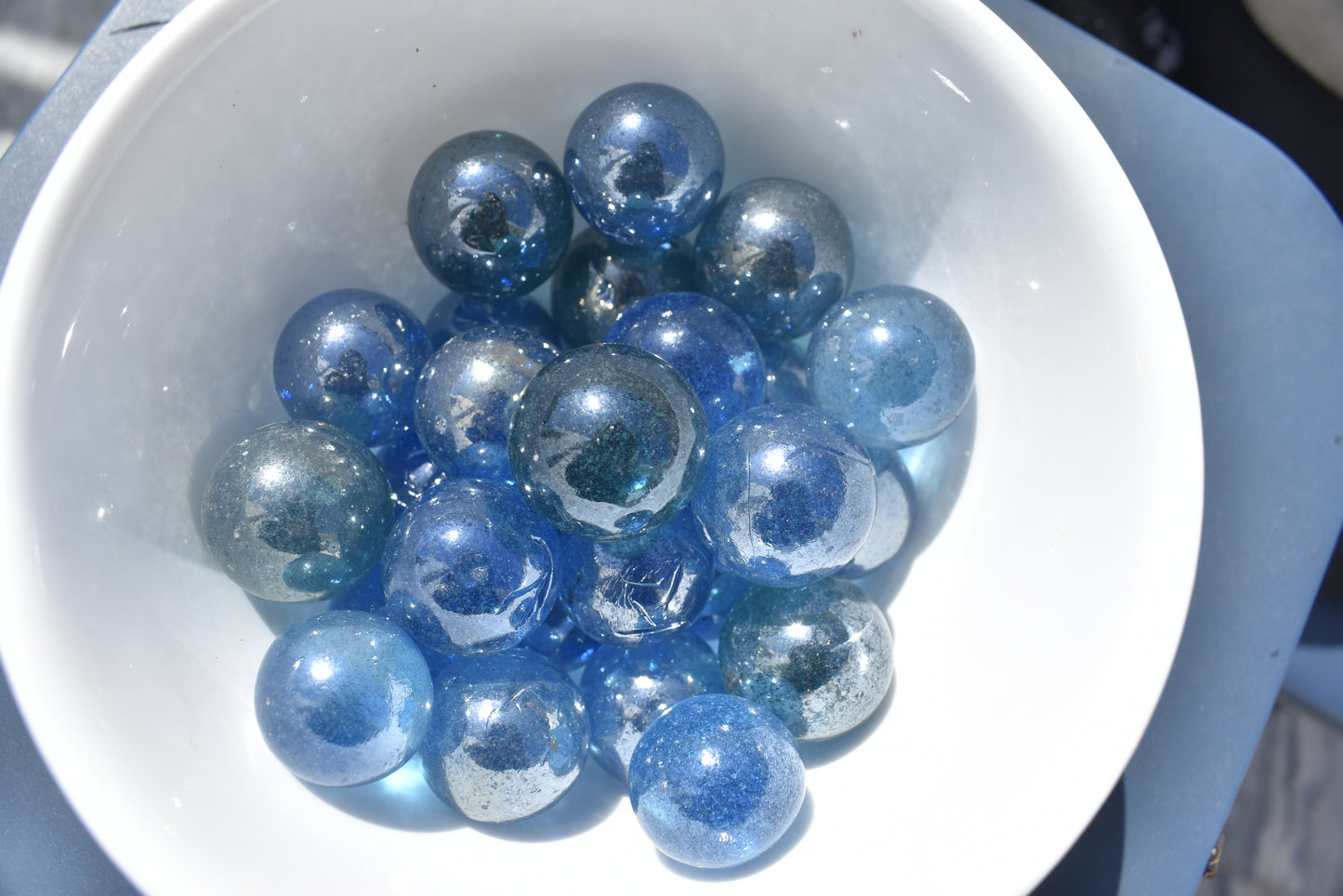 Imperial Blue Glass Marbles