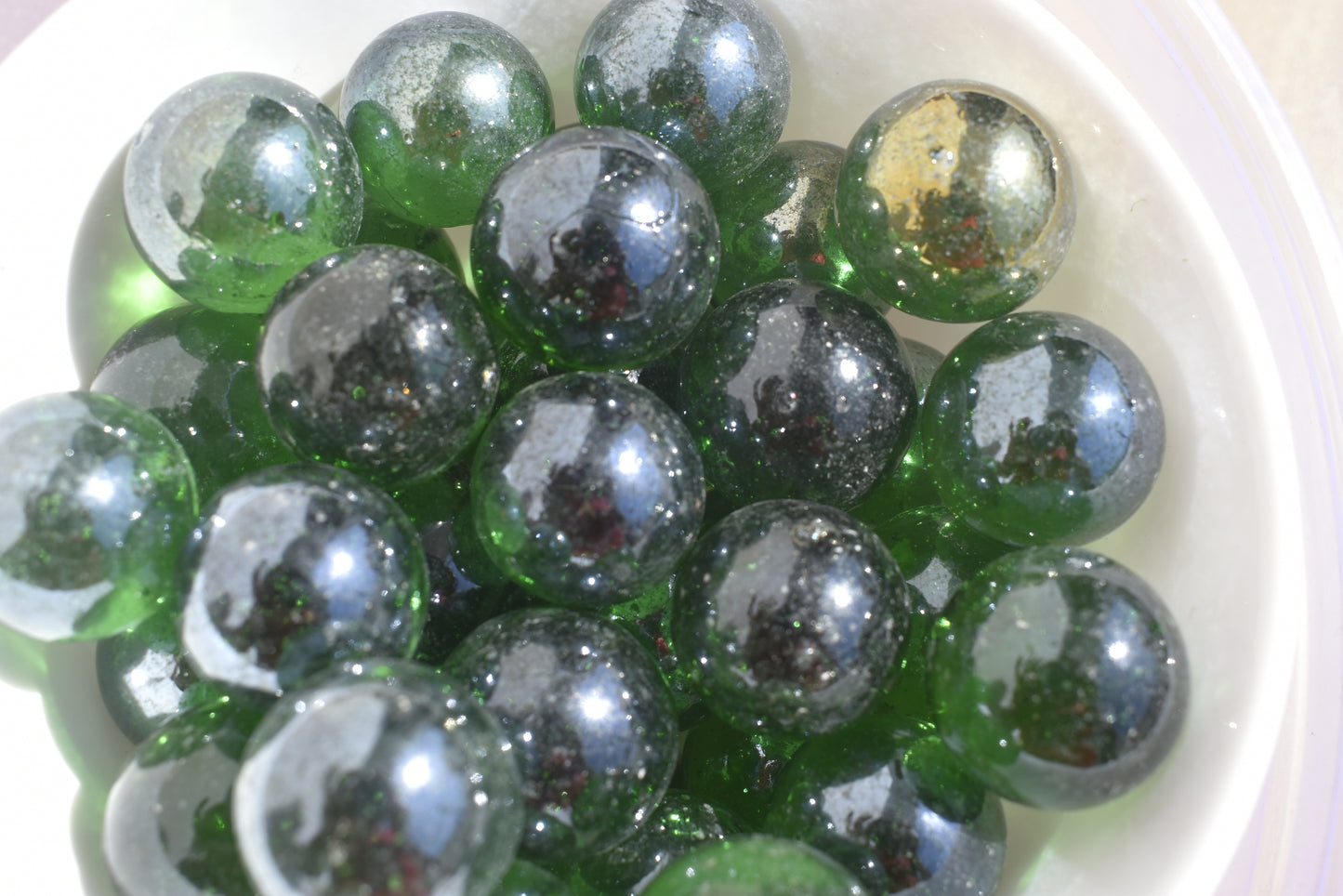 Bottle Green Glass marbles