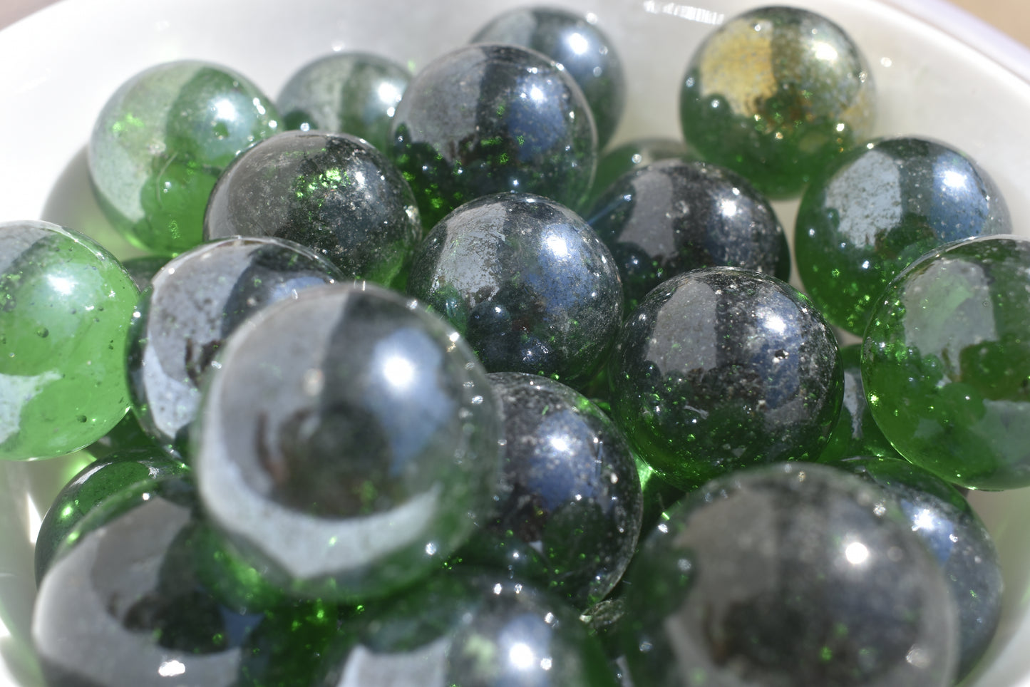 Bottle Green Glass marbles