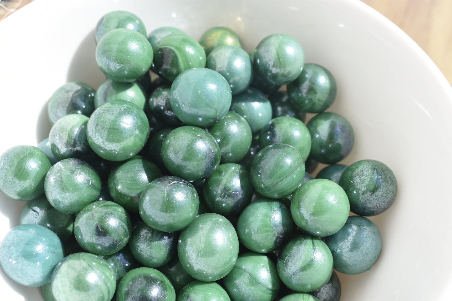 Pine Green Glass Marbles