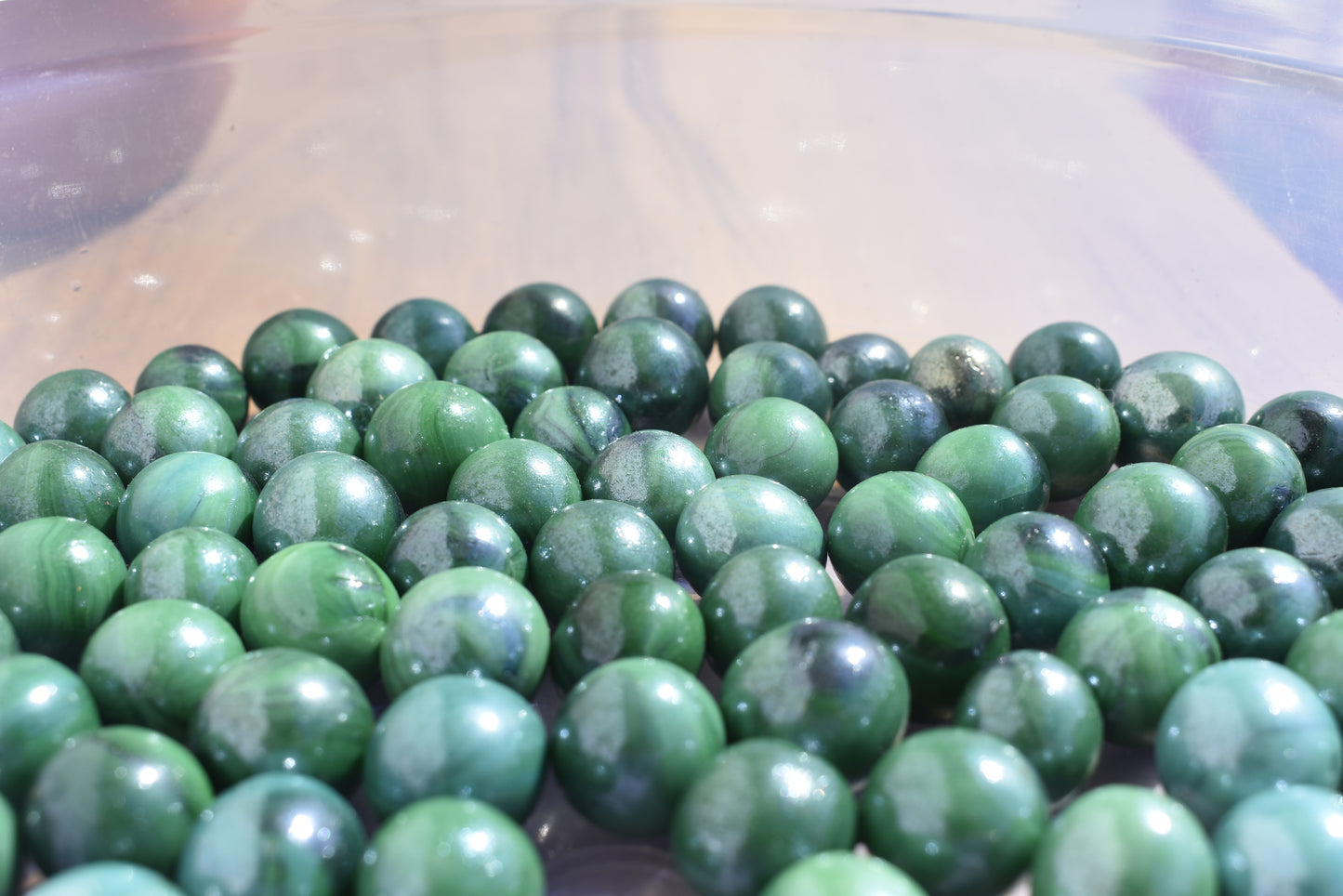 Pine Green Glass Marbles