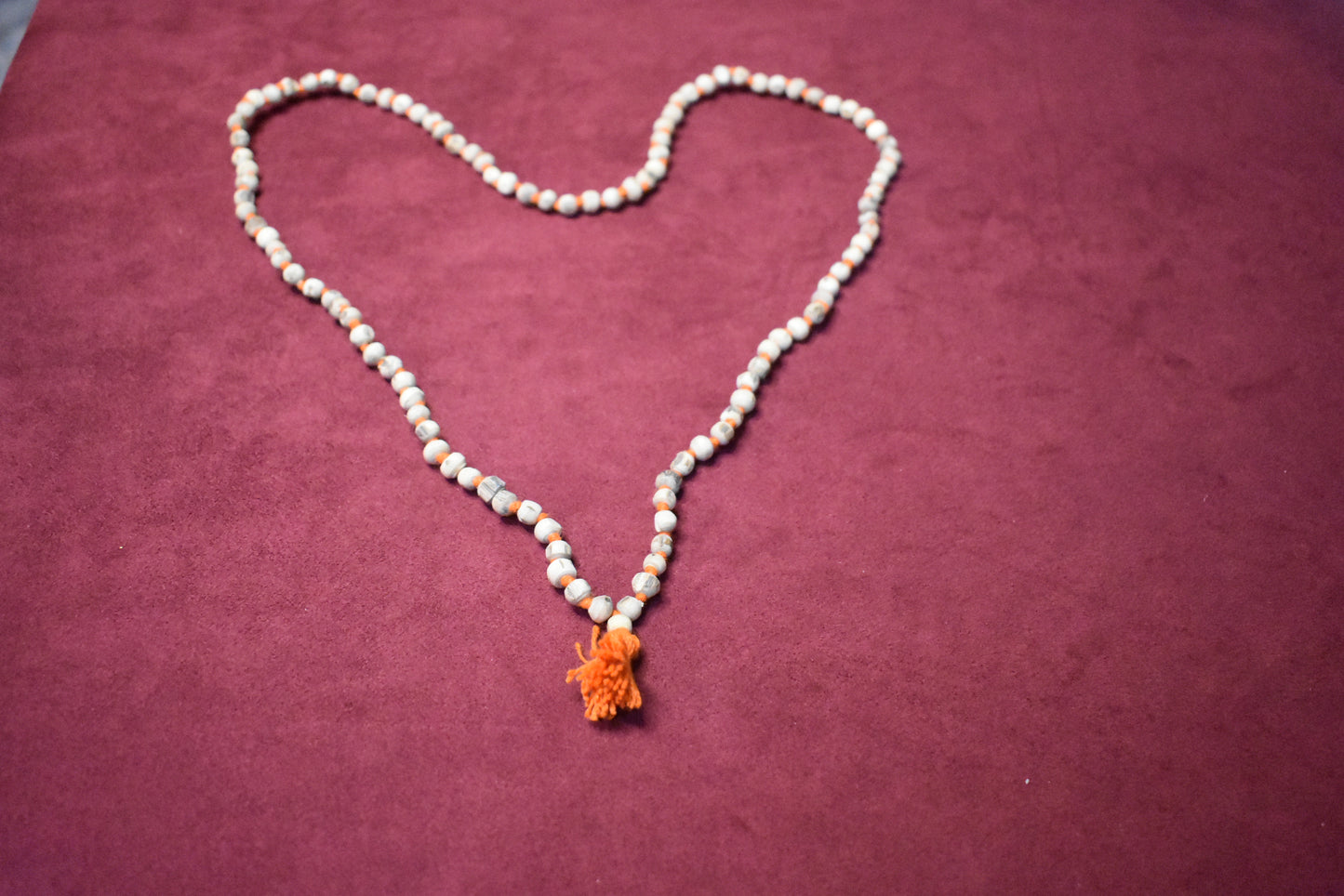 Tulsi Jap Mala  with Bhagwa Thread(108 + 1 Beads)