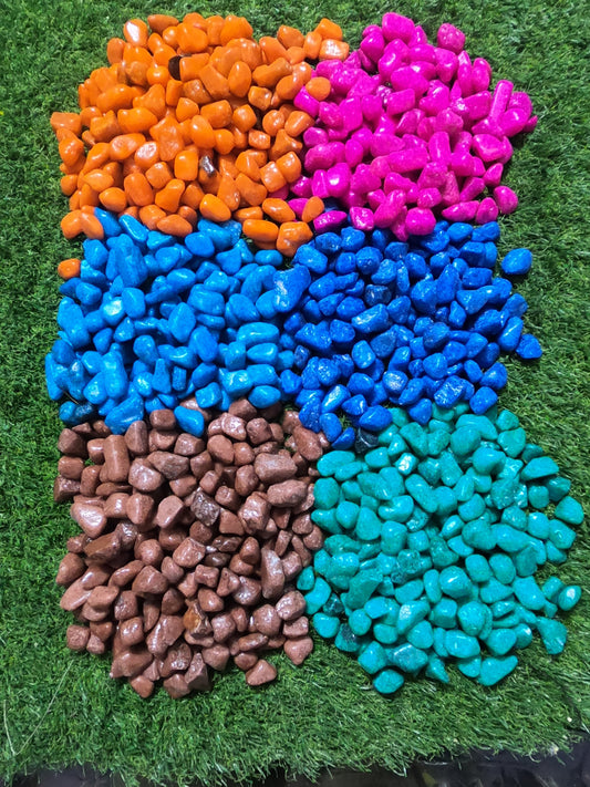 Assorted Decorative Pebbles/Stones( Any 6 Colors)