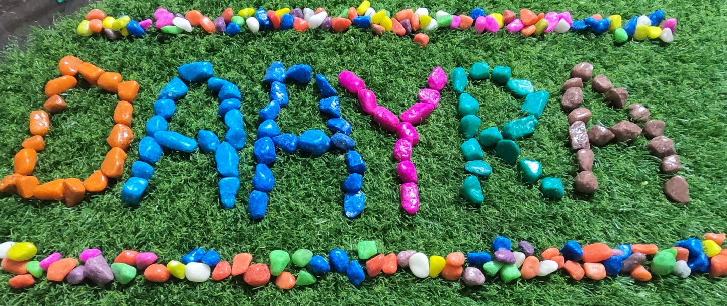 Sky-Blue Decorative Pebbles