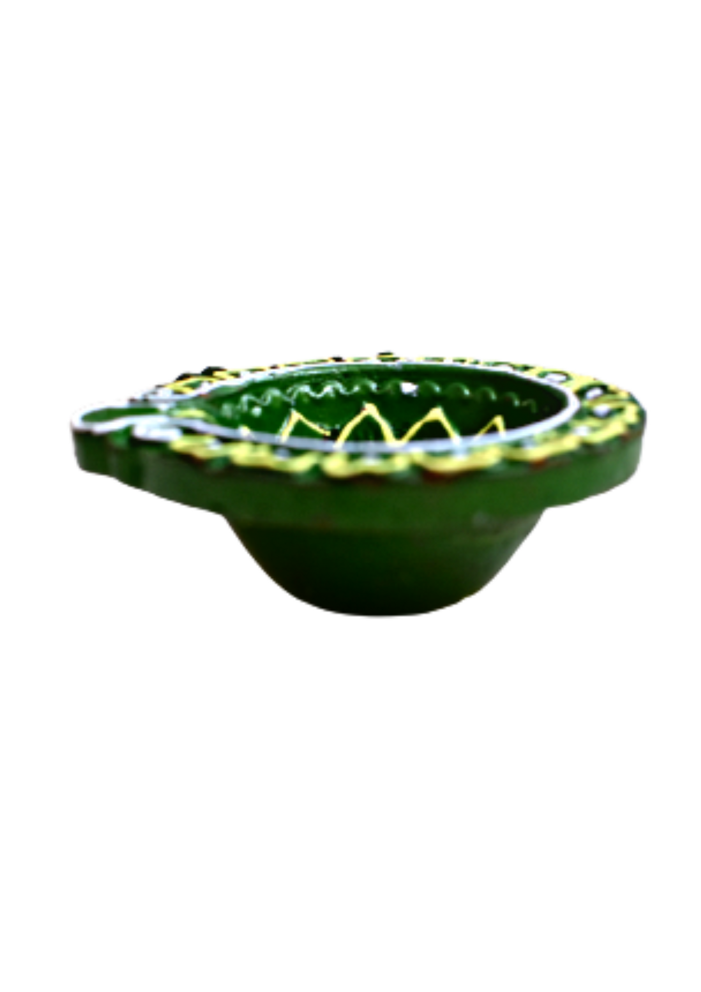 Terracotta Big Sized Green Diya(Set of 5)