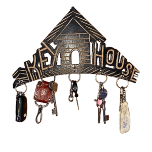 Key Holder House shape with 5 Hooks