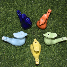 Ceramic assorted color Whistling Birds(Set of 4)