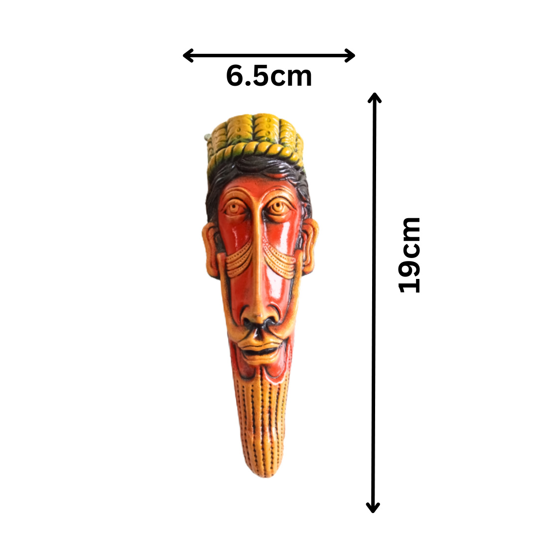 Terracotta Tribal faces Large(Length : 19 cm Width : 6.5 cm)