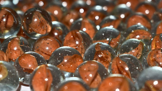 Orange Cat Eye Glass Marbles