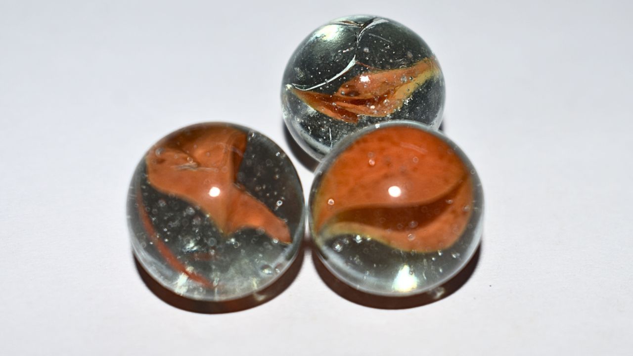 Orange Cat Eye Glass Marbles