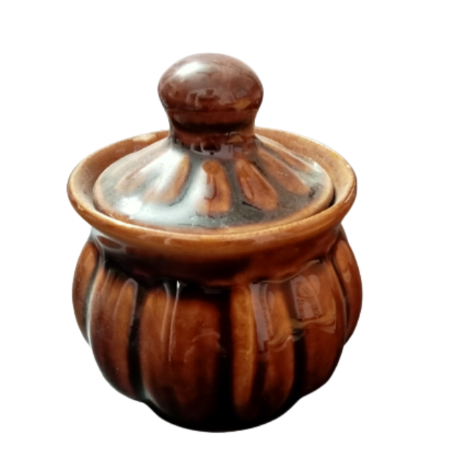 Ceramic Lotus shape Storage Jar with Lid(200 ml)(Set of 2)