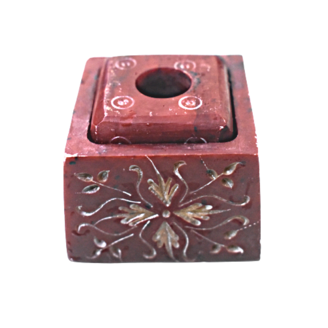 Marble Stone Aggarbatti Stand (Red)