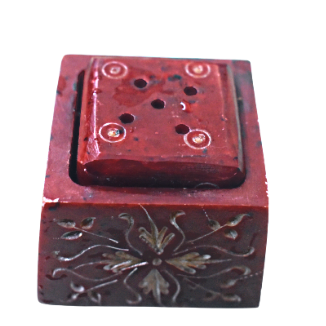 Marble Stone Aggarbatti Stand (Red)