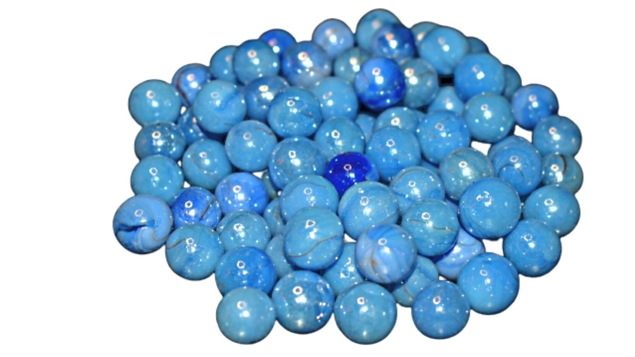 Marine Blue Glass Marbles