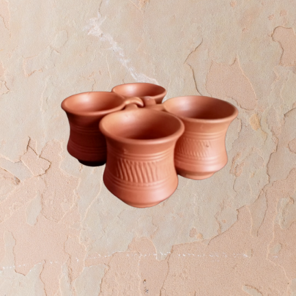 Terracotta Tea Cups(Set of 6)