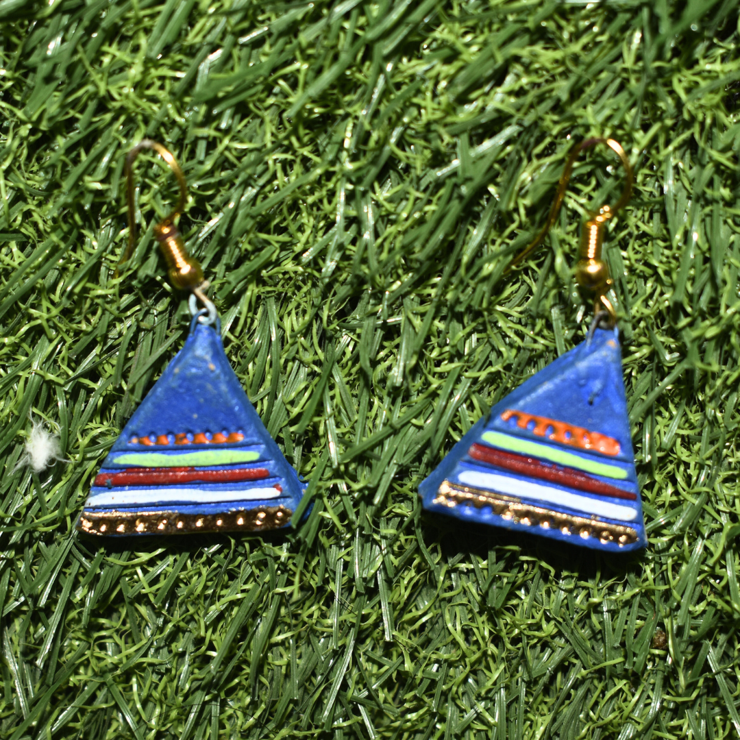 Terracotta Jewellery Set Triangle Shape(Neclace + Earrings)