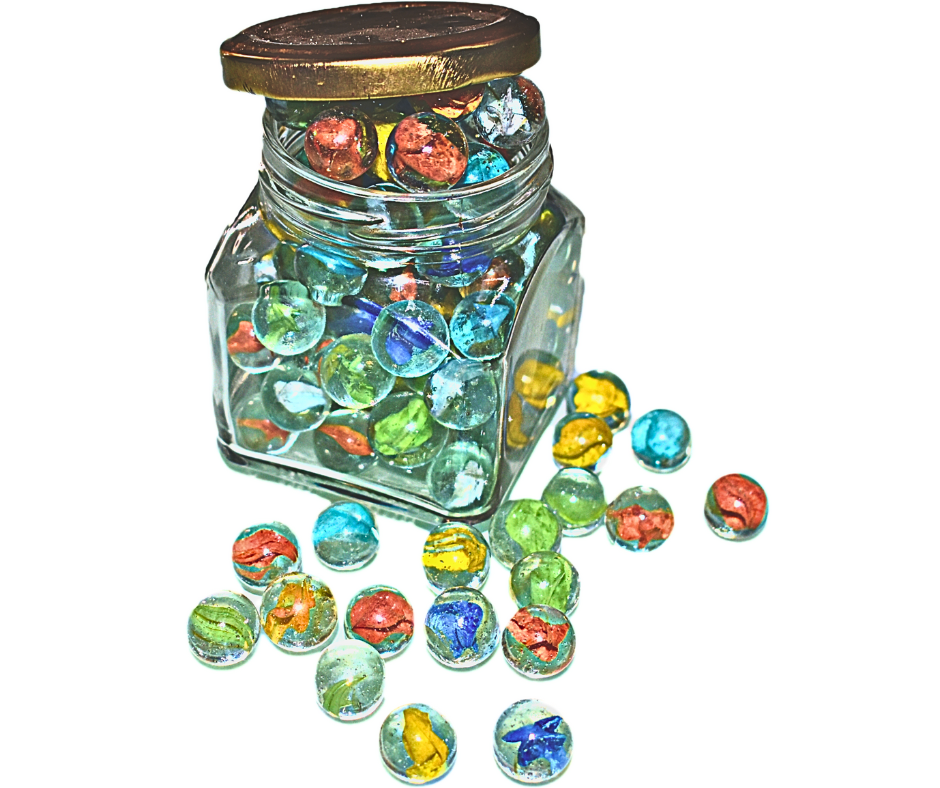 Multicolor Cat Eye Glass Marbles