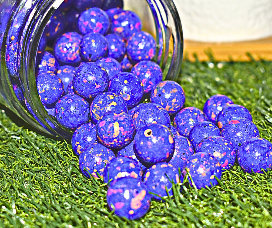 Purple Droplets Glass Marbles