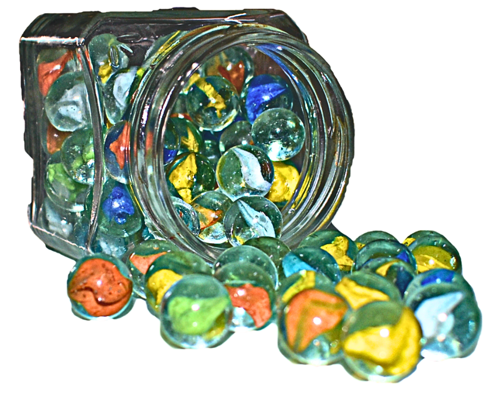 Multicolor Cat Eye Glass Marbles