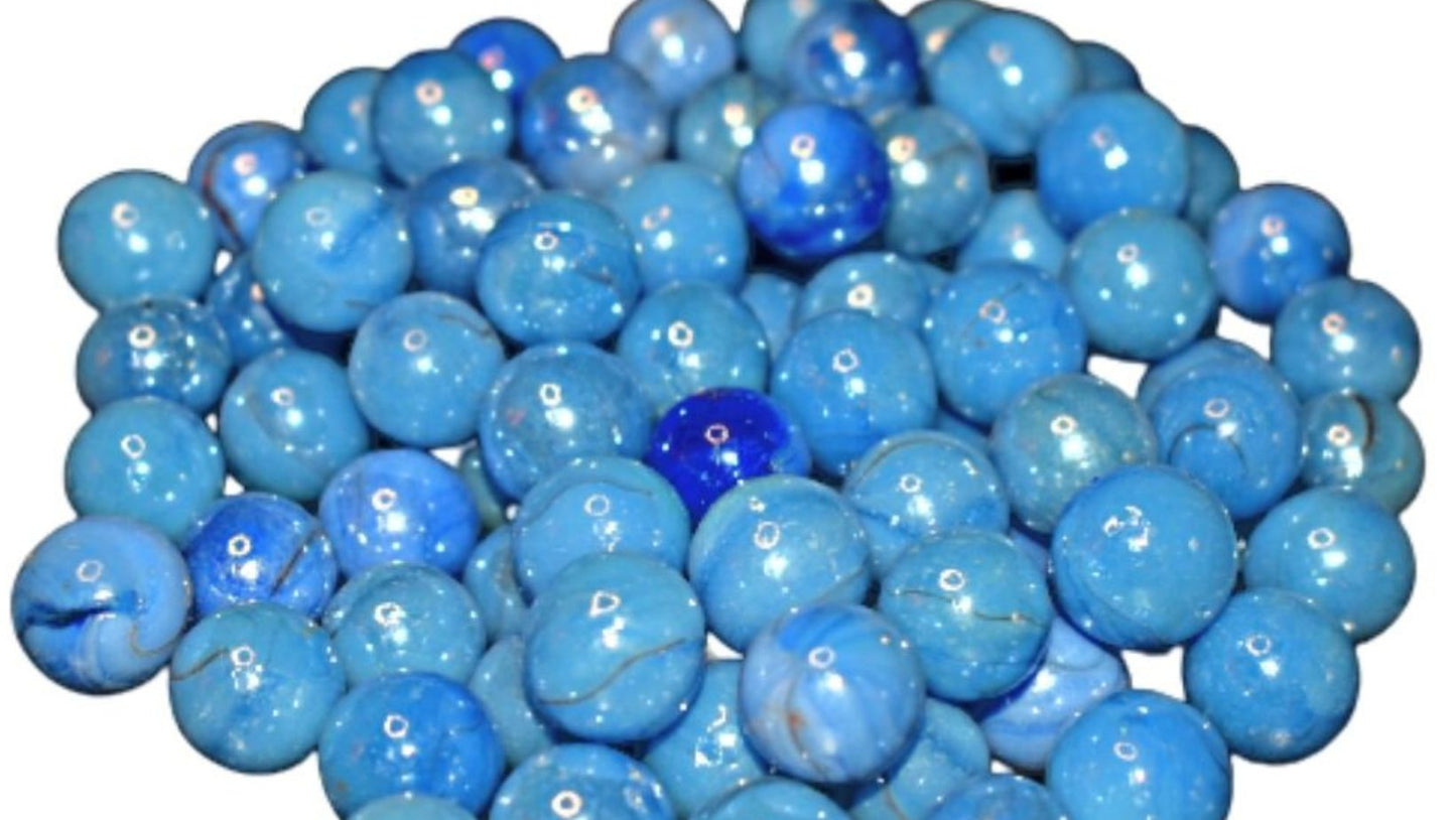 Marine Blue Glass Marbles