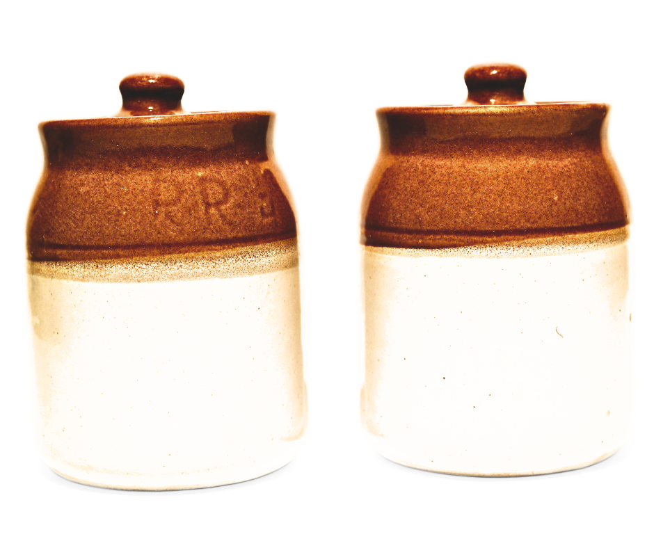 Traditional Ceramic Pickle Jars (200 ml) (Pack Of 2)